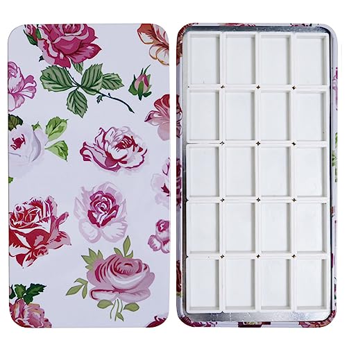 FCLUB Watercolor Palette Paint Tin Case with 20pcs White Plastic Empty Watercolor Full Pans Carrying Magnetic Squares- Artists Paint Palette for DIY Watercolor Travel Palette, Acrylics Painting FCLUB Watercolor Palette Paint Tin Case with 20pcs White Plastic Empty Watercolor Full Pans Carrying Magnetic Squares- Artists Paint Palette for DIY Watercolor Travel Palette, Acrylics Painting von FCLUB