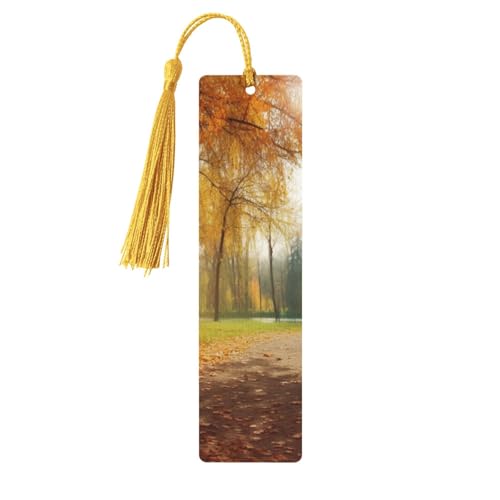 Autumn Park Lesezeichen, Holz-Lesezeichen für Buchliebhaber, handgefertigtes Holz-Lesezeichen mit Quaste, Lesezeichen, Lesezeichen, Ornament, Geschenkanhänger, Etiketten für Basteldekorationen Autumn Park Lesezeichen, Holz-Lesezeichen für Buchliebhaber, handgefertigtes Holz-Lesezeichen mit Quaste, Lesezeichen, Lesezeichen, Ornament, Geschenkanhänger, Etiketten für Basteldekorationen von FCTVASDM
