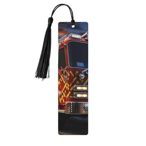 Feuerwehr-Lesezeichen, Holz-Lesezeichen für Buchliebhaber, handgefertigtes Holz-Lesezeichen mit Quaste, Lesezeichen, Ornament, Geschenkanhänger, Etiketten für Basteldekorationen Feuerwehr-Lesezeichen, Holz-Lesezeichen für Buchliebhaber, handgefertigtes Holz-Lesezeichen mit Quaste, Lesezeichen, Ornament, Geschenkanhänger, Etiketten für Basteldekorationen von FCTVASDM