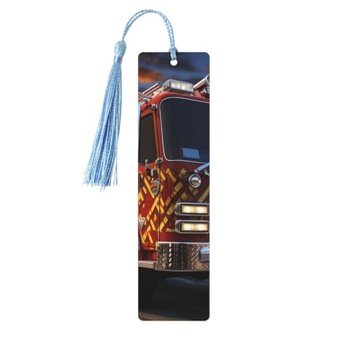 Feuerwehr-Lesezeichen, Holz-Lesezeichen für Buchliebhaber, handgefertigtes Holz-Lesezeichen mit Quaste, Lesezeichen, Ornament, Geschenkanhänger, Etiketten für Basteldekorationen Feuerwehr-Lesezeichen, Holz-Lesezeichen für Buchliebhaber, handgefertigtes Holz-Lesezeichen mit Quaste, Lesezeichen, Ornament, Geschenkanhänger, Etiketten für Basteldekorationen von FCTVASDM