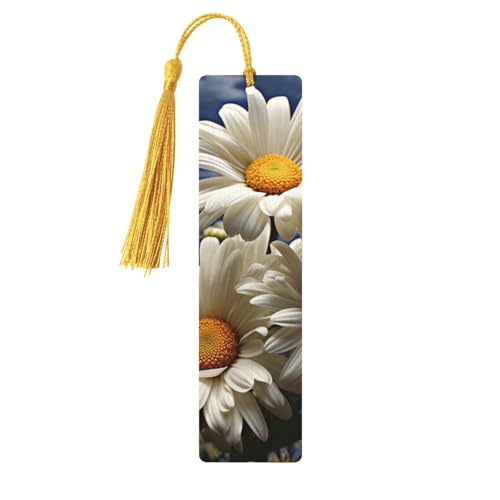 Lesezeichen mit Gänseblümchen, Holz-Lesezeichen für Buchliebhaber, handgefertigtes Holz-Lesezeichen mit Quaste, Lesezeichen, Ornament, Geschenkanhänger, Etiketten für Basteldekorationen Lesezeichen mit Gänseblümchen, Holz-Lesezeichen für Buchliebhaber, handgefertigtes Holz-Lesezeichen mit Quaste, Lesezeichen, Ornament, Geschenkanhänger, Etiketten für Basteldekorationen von FCTVASDM