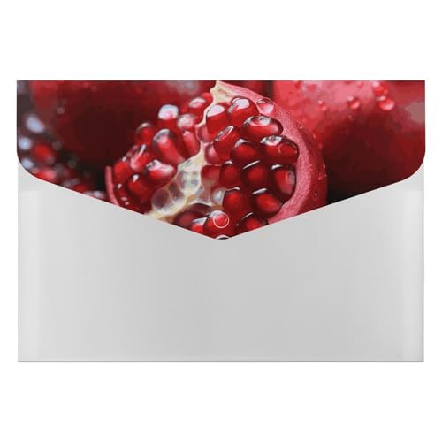 Aktenordner aus Kunststoff, Granatapfel, Obst, bedruckt, Briefgröße, tragbare Ordner, Aktenordner für Büro Aktenordner aus Kunststoff, Granatapfel, Obst, bedruckt, Briefgröße, tragbare Ordner, Aktenordner für Büro von FCTVSKLN