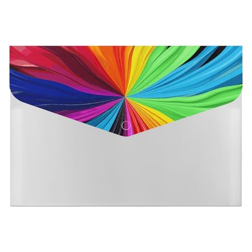 Aktenordner aus Kunststoff, Regenbogenfarben, bedruckt, Briefform, tragbare Ordner, Aktenordner, Organizer für Büro Aktenordner aus Kunststoff, Regenbogenfarben, bedruckt, Briefform, tragbare Ordner, Aktenordner, Organizer für Büro von FCTVSKLN