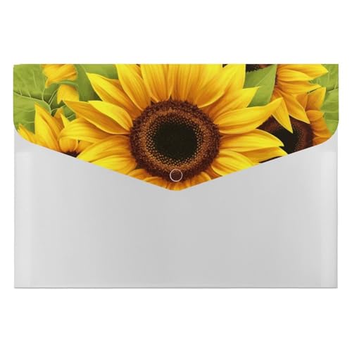 Aktenordner aus Kunststoff, Sonnenblumen-Druck, Aktenordner, Briefgröße, tragbare Ordner, Aktenordner für Büro Aktenordner aus Kunststoff, Sonnenblumen-Druck, Aktenordner, Briefgröße, tragbare Ordner, Aktenordner für Büro von FCTVSKLN