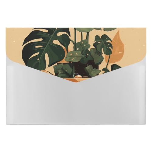 Aktenordner aus Kunststoff, grau, Monstera, Pflanzendruck, Aktenordner, Briefgröße, tragbare Ordner, Aktenordner für Büro Aktenordner aus Kunststoff, grau, Monstera, Pflanzendruck, Aktenordner, Briefgröße, tragbare Ordner, Aktenordner für Büro von FCTVSKLN