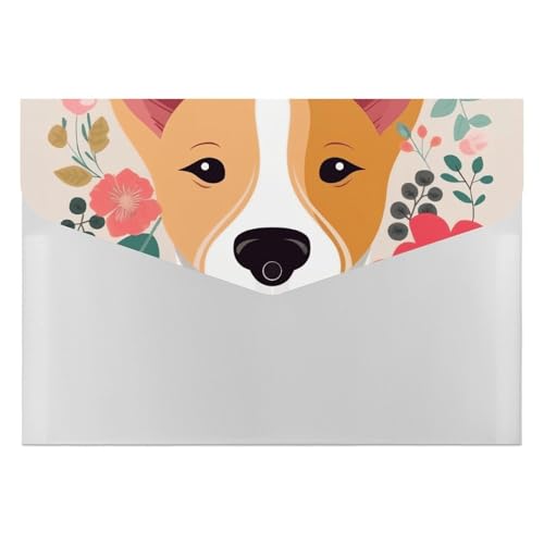 Aktenordner aus Kunststoff, mit Hundeblumen, bedruckt, Briefgröße, tragbare Ordner, Aktenordner für Büro Aktenordner aus Kunststoff, mit Hundeblumen, bedruckt, Briefgröße, tragbare Ordner, Aktenordner für Büro von FCTVSKLN