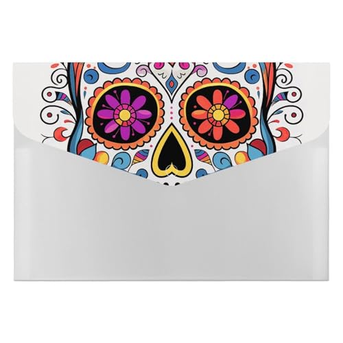 Aktenordner aus Kunststoff, mit Totenkopf-Motiv, bedruckt, Briefgröße, tragbare Ordner, Organizer für Büro Aktenordner aus Kunststoff, mit Totenkopf-Motiv, bedruckt, Briefgröße, tragbare Ordner, Organizer für Büro von FCTVSKLN