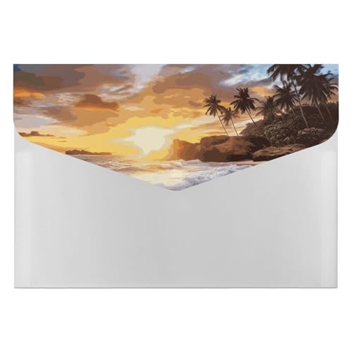 Dateiordner Kunststoff Ordner Strand Sonnenuntergang Landschaft Gedruckt Dateiordner Brief Größe Tragbare Ordner Archivieren Organizer für Büro Dateiordner Kunststoff Ordner Strand Sonnenuntergang Landschaft Gedruckt Dateiordner Brief Größe Tragbare Ordner Archivieren Organizer für Büro von FCTVSKLN