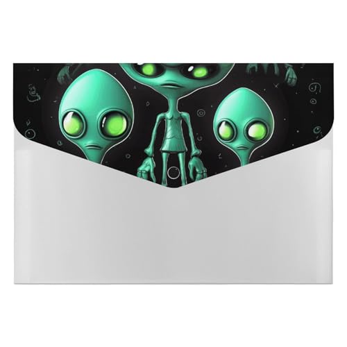 Dokumentenmappen, Kunststoff, Aliens, bedruckt, Briefgröße, tragbare Ordner, Aktenordner für Büro Dokumentenmappen, Kunststoff, Aliens, bedruckt, Briefgröße, tragbare Ordner, Aktenordner für Büro von FCTVSKLN