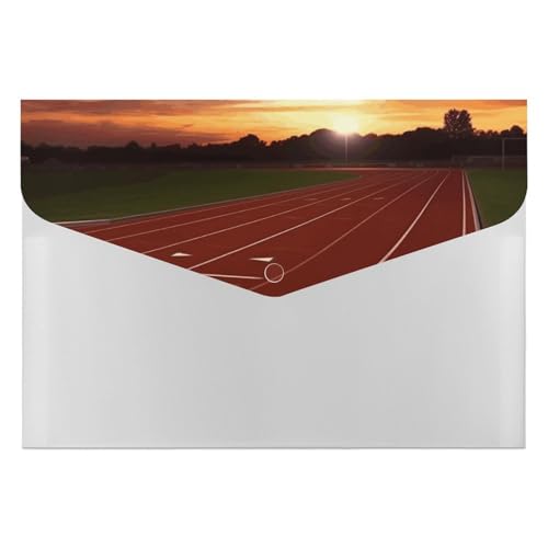 Dokumentenmappen, Kunststoff, Dusk Running Track, bedruckte Aktenordner, Briefgröße, tragbare Ordner, Aktenordner für Büro von FCTVSKLN