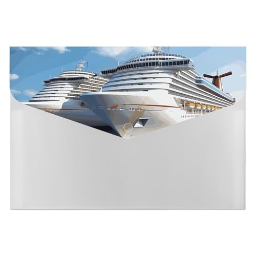 Dokumentenmappen, Kunststoff, Kreuzfahrtschiff, bedruckt, Briefgröße, tragbare Ordner, Aktenordner für Büro Dokumentenmappen, Kunststoff, Kreuzfahrtschiff, bedruckt, Briefgröße, tragbare Ordner, Aktenordner für Büro von FCTVSKLN