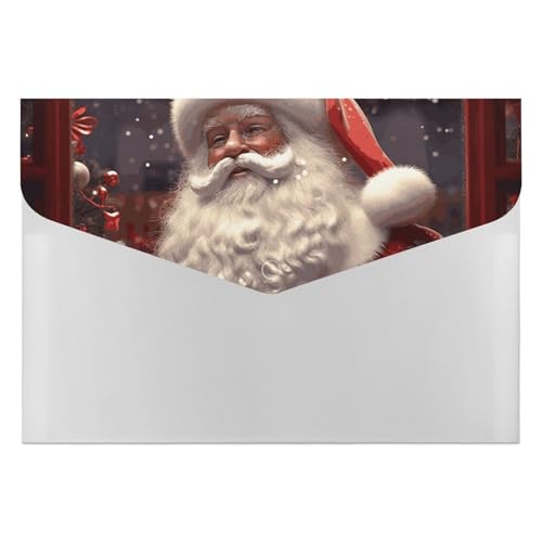 Dokumentenmappen, Kunststoff, Weihnachtsmann, bedruckt, Briefgröße, tragbare Ordner, Aktenordner für Büro Dokumentenmappen, Kunststoff, Weihnachtsmann, bedruckt, Briefgröße, tragbare Ordner, Aktenordner für Büro von FCTVSKLN