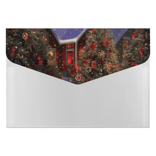 Dokumentenmappen, Kunststoff, Weihnachtsstimmung, bedruckt, Briefgröße, tragbare Ordner, Aktenordner für Büro Dokumentenmappen, Kunststoff, Weihnachtsstimmung, bedruckt, Briefgröße, tragbare Ordner, Aktenordner für Büro von FCTVSKLN