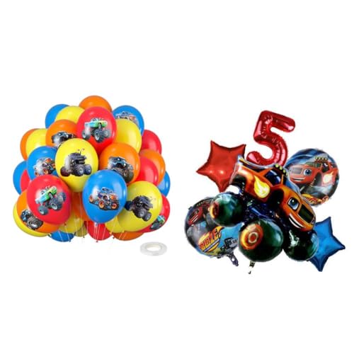 66 Stück Monster Truck Ballon Set, Monstertruck-Latex-Ballons Aluminium Folienballon, Geburtstagsdeko Autos Themed Party, Monste-truck Geburtstagsdeko 5 Jahre Junge-A 66 Stück Monster Truck Ballon Set, Monstertruck-Latex-Ballons Aluminium Folienballon, Geburtstagsdeko Autos Themed Party, Monste-truck Geburtstagsdeko 5 Jahre Junge-A von FCXVXCL