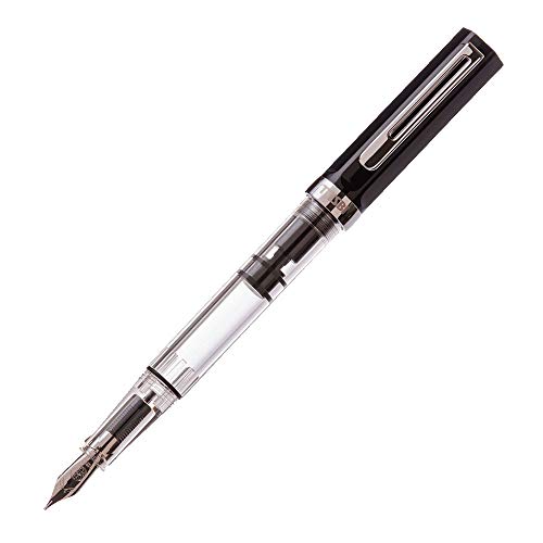 TWSBI Eco Füllfederhalter, Harz, Metall, Transparent, Schwarz, M7444300 - M von TWSBI