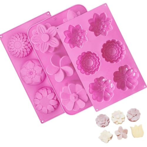 3 Stück Silikon Seifen Form, Silikonformen Gießformen Seife mit Muster, für handgefertigte Seifenherstellung Kuchen Backen Schokolade Biscuit 3 Stück Silikon Seifen Form, Silikonformen Gießformen Seife mit Muster, für handgefertigte Seifenherstellung Kuchen Backen Schokolade Biscuit von FDBLSHOP