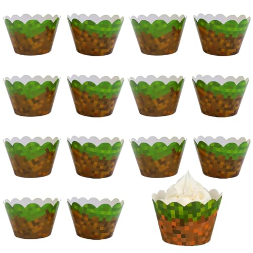24 Stück Cupcake Toppers Wrappers, Muffin Dekoration Verpackung, Papier Wrapper, für Geburtstagsfeier Geburtstag Kuchendeko 24 Stück Cupcake Toppers Wrappers, Muffin Dekoration Verpackung, Papier Wrapper, für Geburtstagsfeier Geburtstag Kuchendeko von Zrklno