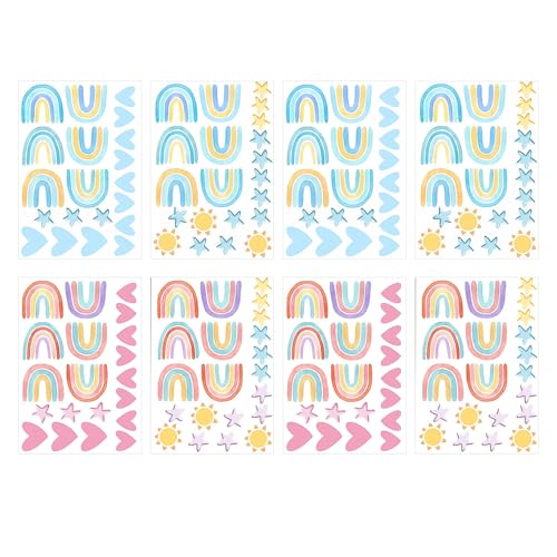 2 Sets Regenbogen-Wandaufkleber, Stern-Liebesaufkleber, Zimmer-Schlafzimmer-Wandaufkleber-Dekoration, Selbstklebende Kreative Aufkleber von FDGGT