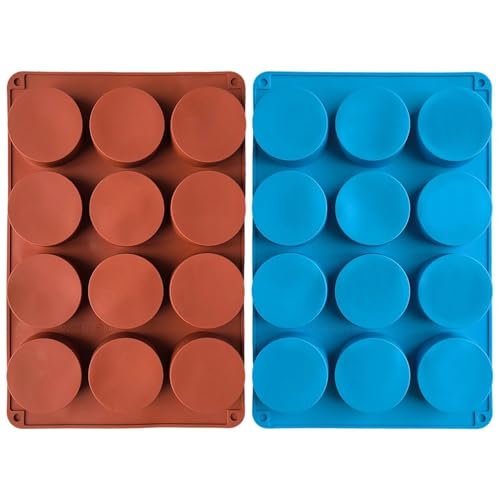 2 Stück Silikonformen, Runde Formen, Küchenutensilien Für Die Herstellung Von Seife, Aromatherapie, Kuchen, Pudding 2 Stück Silikonformen, Runde Formen, Küchenutensilien Für Die Herstellung Von Seife, Aromatherapie, Kuchen, Pudding von FDGGT