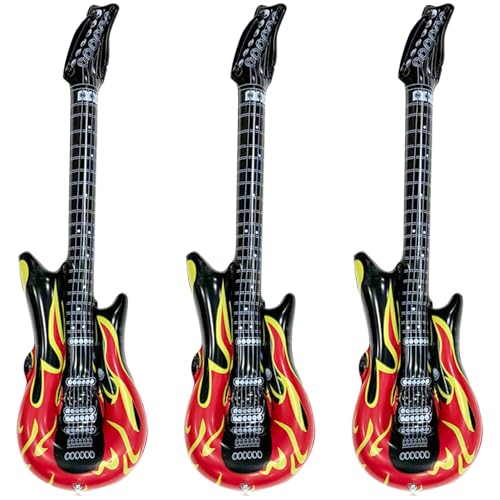 3 Stück Gitarren-Luftballons, Aufblasbare Gitarren-Dekoration, Rock-Requisiten Für Kinder, Dekoration Für Gitarrenliebhaber, Party-Luftballons 3 Stück Gitarren-Luftballons, Aufblasbare Gitarren-Dekoration, Rock-Requisiten Für Kinder, Dekoration Für Gitarrenliebhaber, Party-Luftballons von FDGGT