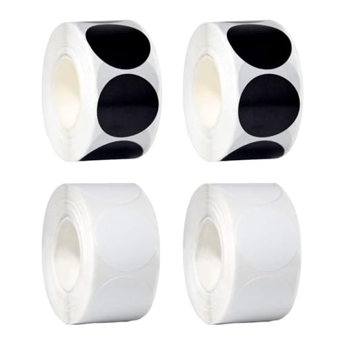 4 Rollen Runde Aufkleber, Siegelaufkleber, Artikelklassifizierungsmarkierungsaufkleber, Etikettenaufkleber, Beschreibbare Aufkleber von FDGGT