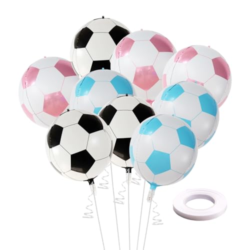 9 Stück Fußballballons Und 1 Stück Band, Aluminiumfolienballons, Kreative Ballons, Kinderspielzeugballons, Party-Veranstaltungsortdekoration 9 Stück Fußballballons Und 1 Stück Band, Aluminiumfolienballons, Kreative Ballons, Kinderspielzeugballons, Party-Veranstaltungsortdekoration von FDGGT