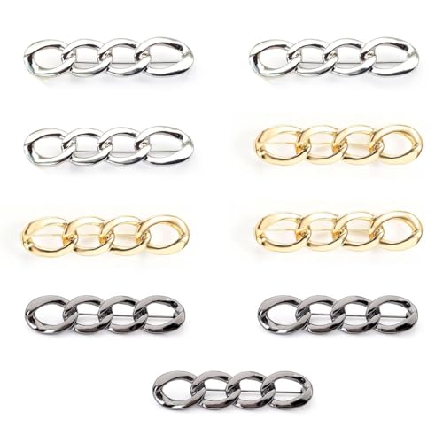 9 Stück Taillenknöpfe, Jeans-Taillennadeln, Nahtlose Taillenknöpfe, Metallketten-Taillennadeln, Personalisierte Modenadeln 9 Stück Taillenknöpfe, Jeans-Taillennadeln, Nahtlose Taillenknöpfe, Metallketten-Taillennadeln, Personalisierte Modenadeln von FDGGT