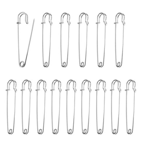 FDGGT 15 Stück Sicherheitsnadeln, Große Metallnadeln, DIY-Zubehörnadeln, Robuste Und Langlebige Nadeln, Große Kleidungsnadeldekoration FDGGT 15 Stück Sicherheitsnadeln, Große Metallnadeln, DIY-Zubehörnadeln, Robuste Und Langlebige Nadeln, Große Kleidungsnadeldekoration von FDGGT