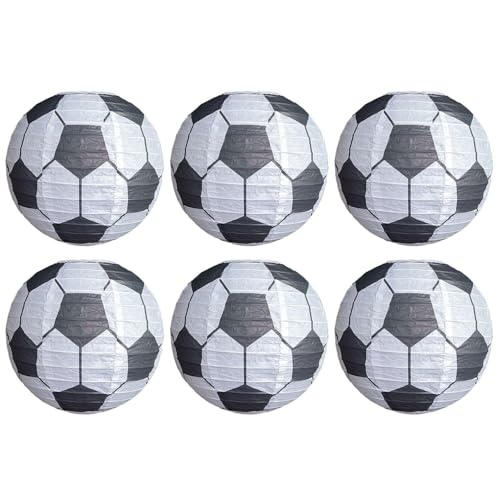 FDGGT 6 Stück Fußball-Laternen, 3D-Fußball-Dekoration, Fußball-Motto-Party-Dekoration, Hängende Finger-Laternen-Dekoration FDGGT 6 Stück Fußball-Laternen, 3D-Fußball-Dekoration, Fußball-Motto-Party-Dekoration, Hängende Finger-Laternen-Dekoration von FDGGT