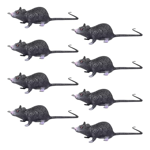 FDGGT 8 Stück Simulierte Mäuse, Schwarze Mausmodelle, Plastikmausspielzeug, Tischdekoration, Parodie-Requisiten FDGGT 8 Stück Simulierte Mäuse, Schwarze Mausmodelle, Plastikmausspielzeug, Tischdekoration, Parodie-Requisiten von FDGGT