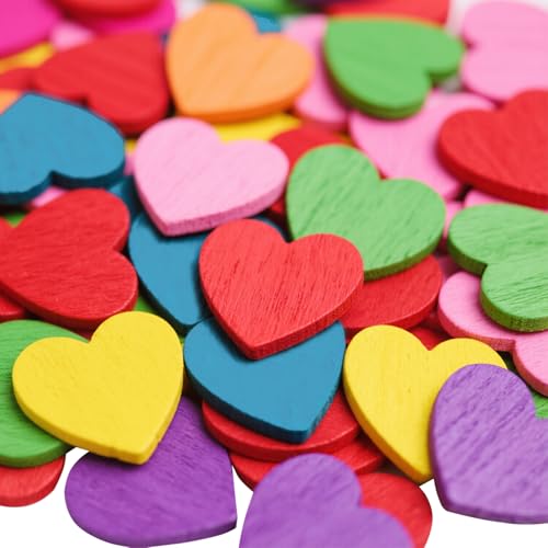 FDHBDF 100 Stück Bunte Hölzerne Liebe Herzen, Bunte Herz Geformt HöLzerne Stücke DIY Handgemachte Zubehör, 20mm Liebe Herzen Urlaub Dekorative Accessoires, Rot, Gelb, Blau, Grün, Blau, Lila, Rosa FDHBDF 100 Stück Bunte Hölzerne Liebe Herzen, Bunte Herz Geformt HöLzerne Stücke DIY Handgemachte Zubehör, 20mm Liebe Herzen Urlaub Dekorative Accessoires, Rot, Gelb, Blau, Grün, Blau, Lila, Rosa von FDHBDF