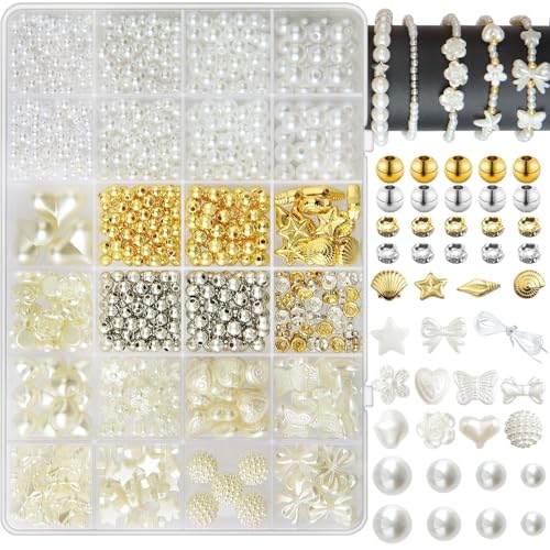 FDHBDF Perlenschmuck DIY Accessoires Perlen für Armbänder Edelstein Armband-Set Erwachsene Freundschaftsarmbänder Selber Machen Perlenset Beads von FDHBDF