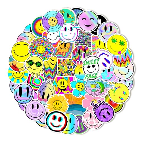 100 Stück Smiley Aufkleber, Emoji Sticker Smiley, Verschiedenen Stilen Sticker Set Kinder Happy Gesicht, Lehrer Klassenzimmer Belohnungssticker, Aufklebersmiley für Scrapbook Laptop Journal Notebook von FDJZXW