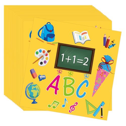 Servietten Einschulung, 40 Mädchen Schulanfang Tischdeko Serviett Junge Schulanfang Tischdeko Servietten Passend zur Schuleinführung, Schuleröffnung, Einschulungsdeko von FDJZXW
