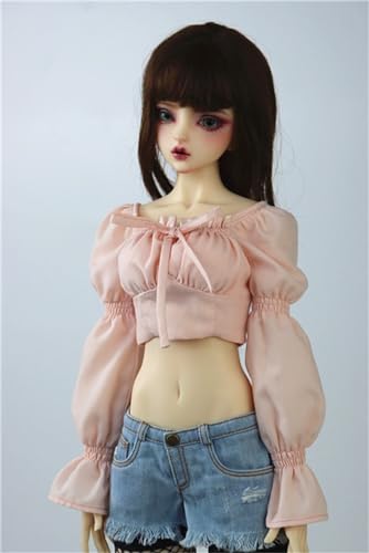 FDSLKZOPZ 1/3 Puppenkleidung Vintage Spitze T-Shirt, Gelenke Puppen Miniaturen Zubehör (nur Kleidung, Puppe nicht im Lieferumfang enthalten) (Rosa) von FDSLKZOPZ