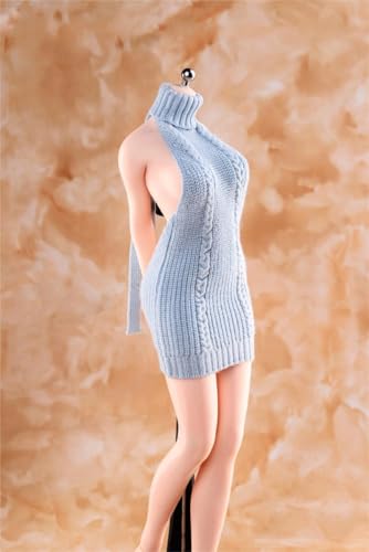FDSLKZOPZ 1/6 Maßstab weibliche Soldatenfigur, ärmellos, Strickpullover, Kleid, Kleidung für 30,5 cm große Actionfigur, Puppenkleidung, Puppe (schwarz) von FDSLKZOPZ