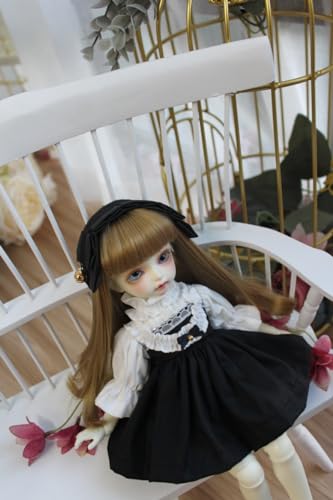 FDSLKZOPZ 30cm/45cm/60cm Puppenkleidung Schwarzes Spitzenkleid, Kopfbedeckung 1/3 1/4 1/6 Puppenzubehör (nur Kleidung, Puppe nicht enthalten)(1/6) von FDSLKZOPZ