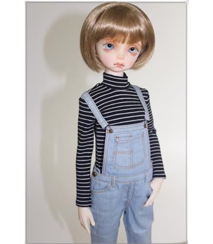 FDSLKZOPZ Kleidung 45 cm 1/4 Puppe Denim Jumpsuit Hosen Freizeitkleidung Kleidung Puppenzubehör (Puppe nicht im Lieferumfang enthalten) von FDSLKZOPZ