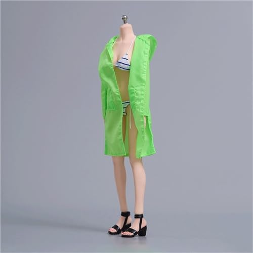 FDSLKZOPZ Puppenkleidung im Maßstab 1/6, lange Jacke, Unterwäsche, Sandalen, Kleidung, Kostüm für 30,5 cm weibliche Actionfiguren, Zubehör, Puppe (blau) von FDSLKZOPZ