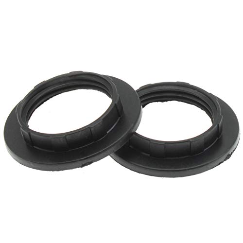 FDXGYH Lampenschirm-Ringe, 2 Stück, E14-Lampenfassung, Halteringe und Ersatz-Adapter (schwarz) von FDXGYH
