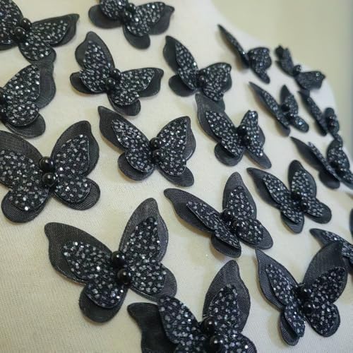 Stickerei-kleine Blumen, DIY-Materialien, Kleidung, Jacken, T-Shirts, Hüte, Taschen, Haar-Accessoires, Bekleidungszubehör, verschiedene dekorative Accessoires, Materialien (20 Stück, schwarzer Stickerei-kleine Blumen, DIY-Materialien, Kleidung, Jacken, T-Shirts, Hüte, Taschen, Haar-Accessoires, Bekleidungszubehör, verschiedene dekorative Accessoires, Materialien (20 Stück, schwarzer von FEEPOP
