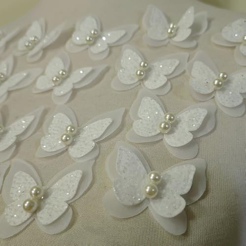 Stickerei-kleine Blumen, DIY-Materialien, Kleidung, Jacken, T-Shirts, Hüte, Taschen, Haar-Accessoires, Bekleidungszubehör, verschiedene dekorative Accessoires, Materialien (20 Stück, weißer Stickerei-kleine Blumen, DIY-Materialien, Kleidung, Jacken, T-Shirts, Hüte, Taschen, Haar-Accessoires, Bekleidungszubehör, verschiedene dekorative Accessoires, Materialien (20 Stück, weißer von FEEPOP