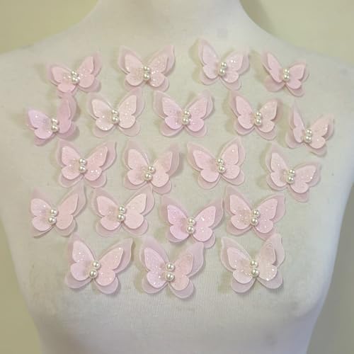 Stickerei-kleine Blumen, DIY-Materialien, Kleidung, Jacken, T-Shirts, Hüte, Taschen, Haar-Accessoires, Bekleidungszubehör, verschiedene dekorative Accessoires, Materialien (20 Stück rosa Schmetterling Stickerei-kleine Blumen, DIY-Materialien, Kleidung, Jacken, T-Shirts, Hüte, Taschen, Haar-Accessoires, Bekleidungszubehör, verschiedene dekorative Accessoires, Materialien (20 Stück rosa Schmetterling von FEEPOP