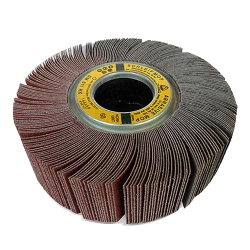1 Stück 165 mm Schleiftrommel, Körnung 60/80 – Schleifrad for Polieren von Metall und Holz(80grit) von FEFEF