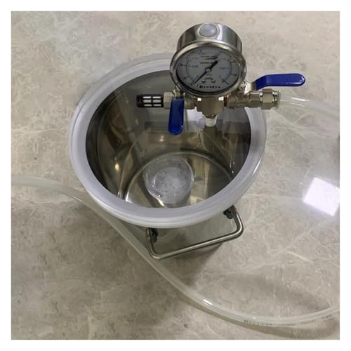 Epoxidharz-Vakuumkammer-Kit - 6 l bis 100 l Edelstahl-Drucktopf mit Acrylfenster zur Holzstabilisierung und Entgasung(12L(D 25xH 25cm)) von FEFEF