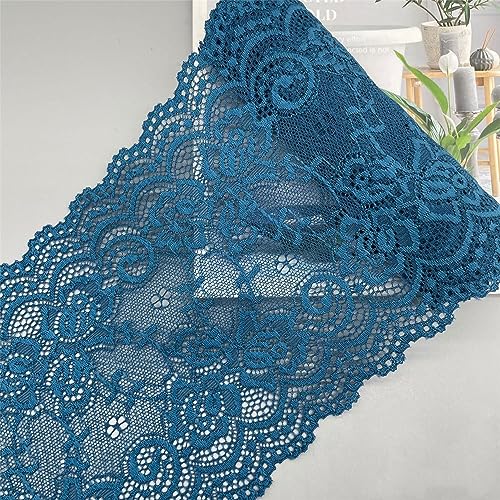 DIY Nähverfahren, Dekoration von Aufklebern, 10 Yards 15 cm Vintage-Besatz, Stickerei, Spitzenbesatz, Stoff, bestickte Applikation, Blumenmuster for Kleidung, Accessoires, Hochzeit(Dark Green) von FEIAOPE
