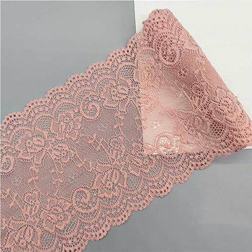 DIY Nähverfahren, Dekoration von Aufklebern, 10 Yards 15 cm Vintage-Besatz, Stickerei, Spitzenbesatz, Stoff, bestickte Applikation, Blumenmuster for Kleidung, Accessoires, Hochzeit(Dirty Pink) von FEIAOPE