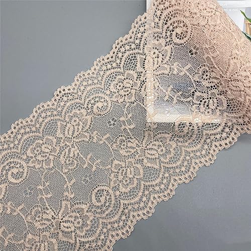 DIY Nähverfahren, Dekoration von Aufklebern, 10 Yards 15 cm Vintage-Besatz, Stickerei, Spitzenbesatz, Stoff, bestickte Applikation, Blumenmuster for Kleidung, Accessoires, Hochzeit(Light Pink) von FEIAOPE