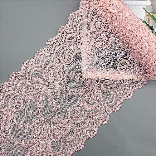 DIY Nähverfahren, Dekoration von Aufklebern, 10 Yards 15 cm Vintage-Besatz, Stickerei, Spitzenbesatz, Stoff, bestickte Applikation, Blumenmuster for Kleidung, Accessoires, Hochzeit(Pink) von FEIAOPE
