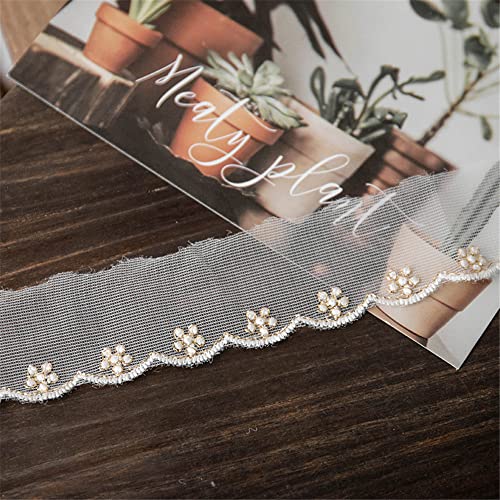 DIY Nähverfahren, Dekoration von Aufklebern, 3 cm Vintage-Besatz, florale Stickerei, Stoffbesatz, Band, Gurtband, bestickte Applikation for Kleidungszubehör und rustikale(Gold,6 Yards) von FEIAOPE